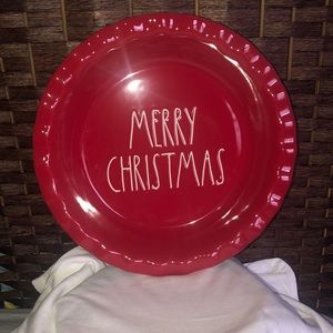 MERRY CHRISTMAS PIE PLATE